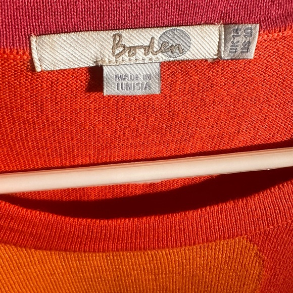Boden Pink and Orange Knit Sweater Size 10 📦 - Picture 3 of 7